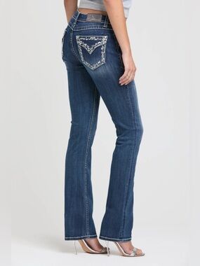Grace in LA Embellished Bootcut Jeans - Sequins & Rhinestones - Size 25